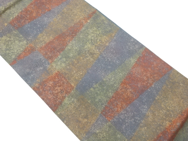 JAPANESE FUKURO OBI / TSUMUGI / KINSAI / ABSTRACT STRIPE